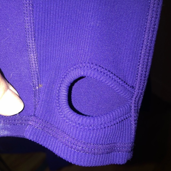 Lululemon Athletica size 10 purple Tadasana mesh back jacket thumb holes - Picture 7 of 15